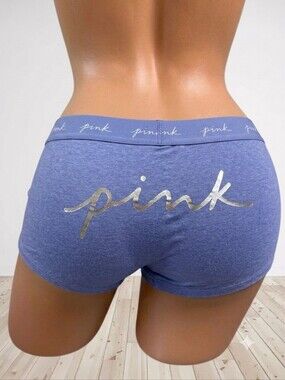 Victoria's Secret PINK Logo Cotton Boyshort Panties L NWT